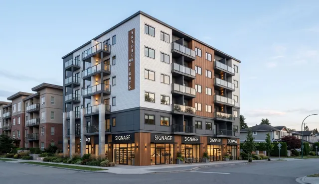 Skydeck Heights — exterior rendering, angle 2 of 3